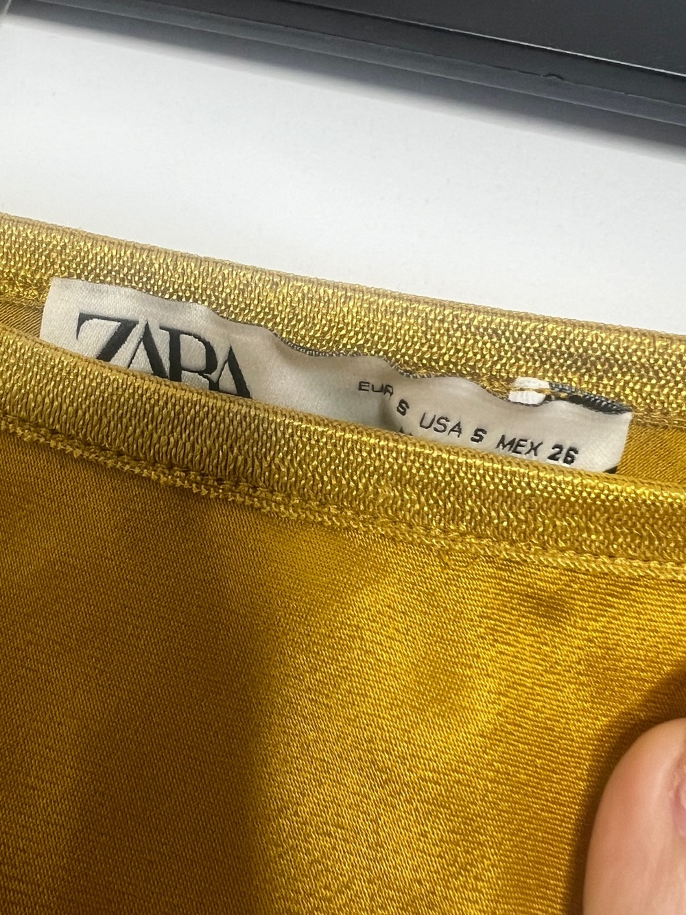 Zara Satin Midi Skirt in Mustard Yellow - Picture 5 of 5